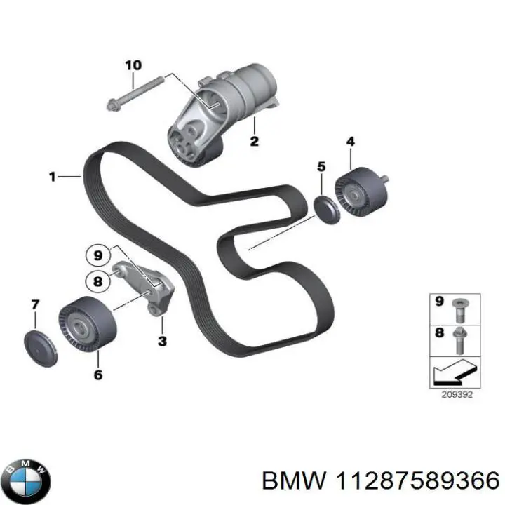 Ремень генератора 11287589366 BMW