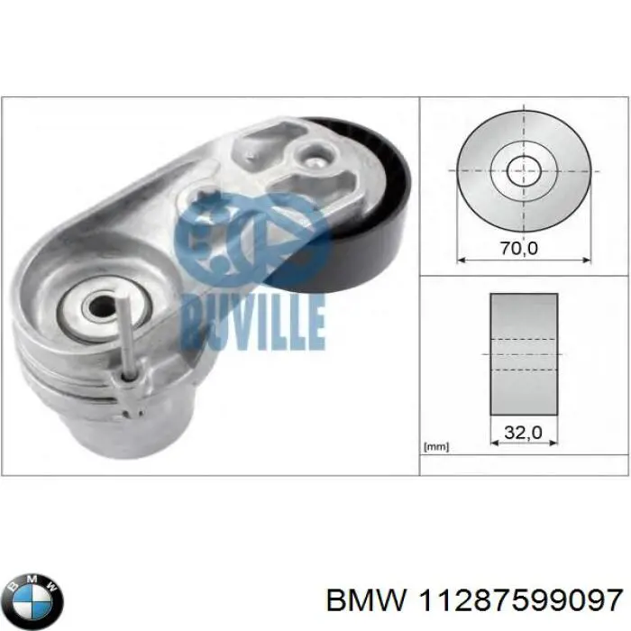 11287599097 BMW reguladora de tensão da correia de transmissão