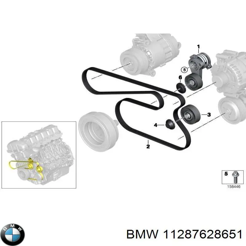 11287628651 BMW ремень генератора