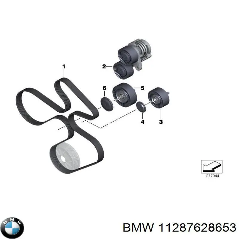 11287628653 BMW ремень генератора