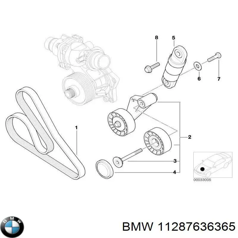 11287636365 BMW ремень генератора