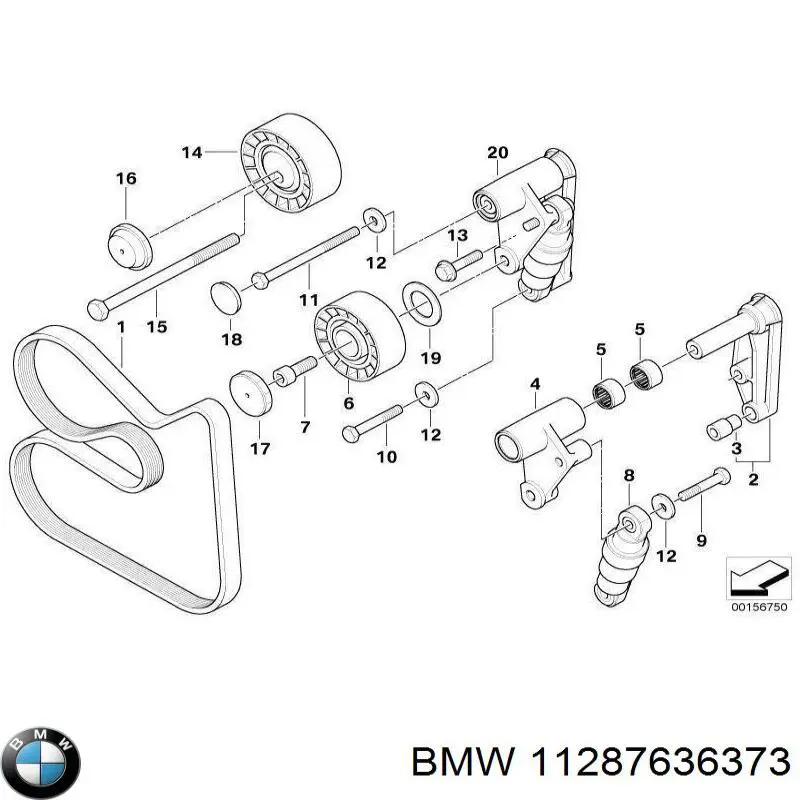Ремень генератора 11287636373 BMW