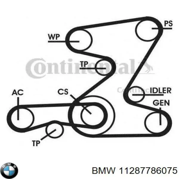 Купить 11287786075 BMW Ремень генератора