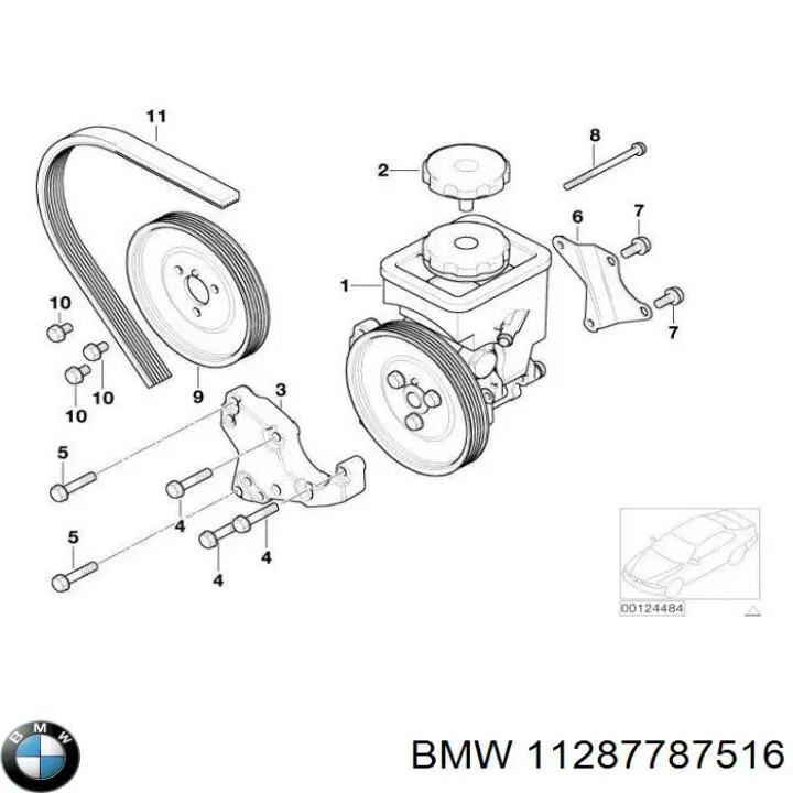 Купить 11287787516 BMW Ремень генератора