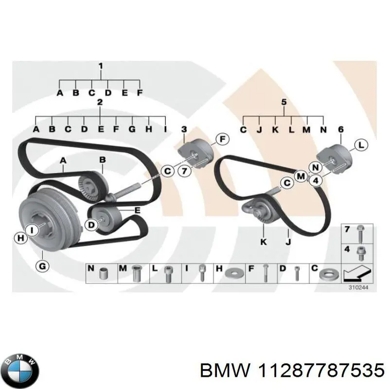 Ремень кондиционера BMW 11287787535