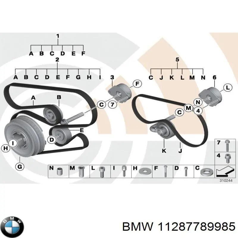 Купить 11287789985 BMW Ремень генератора
