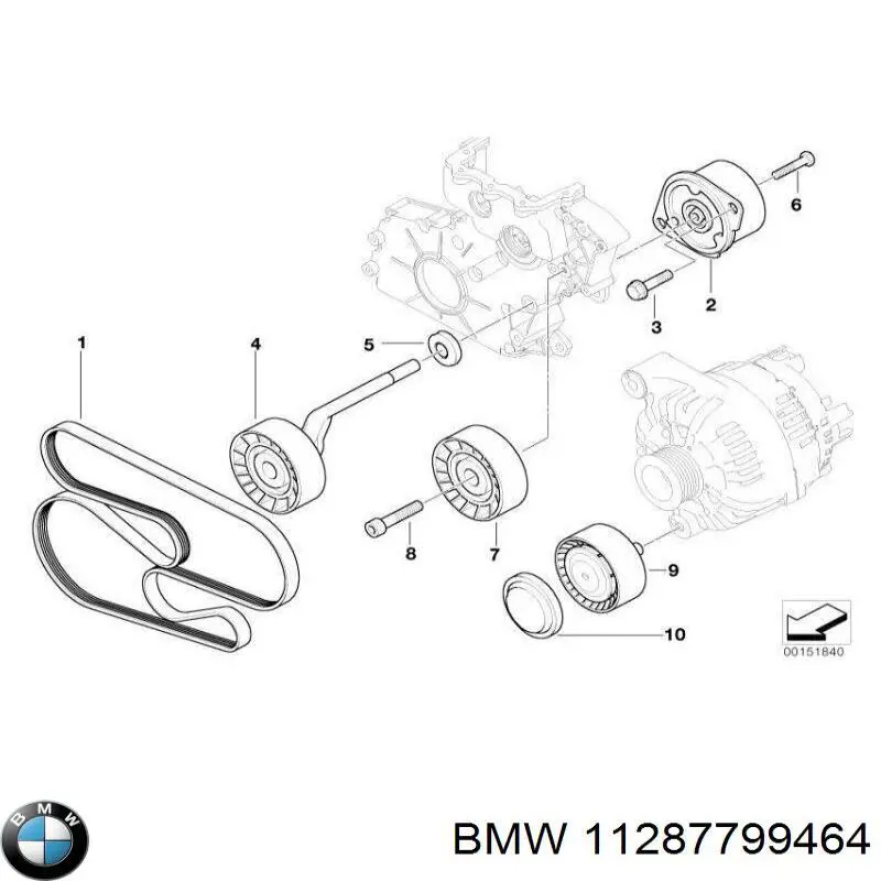 Паразитный ролик 11287799464 BMW