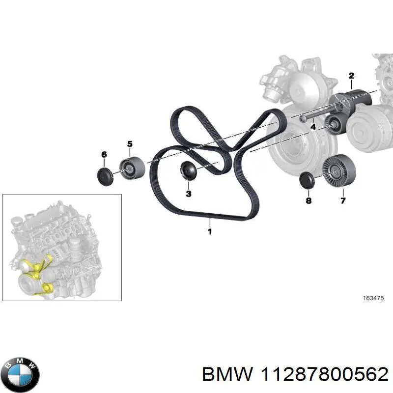 Паразитный ролик 11287800562 BMW