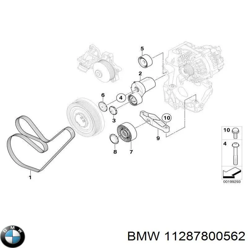 Ролик паразитный BMW 11287800562