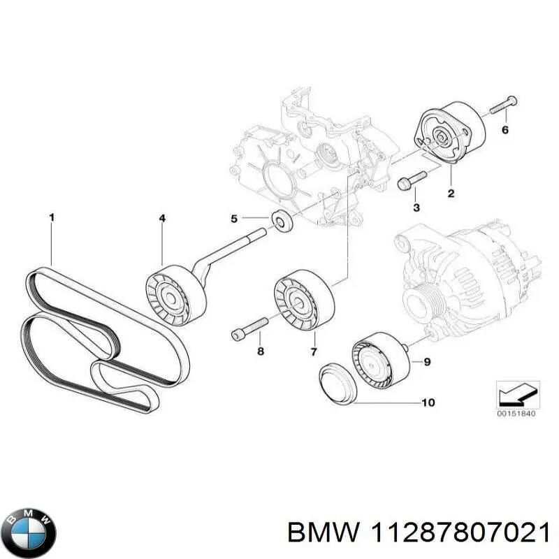 Ролик натяжителя приводного ремня BMW 11287807021
