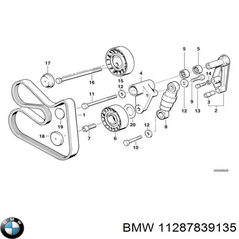 Натяжной ролик 11287839135 BMW