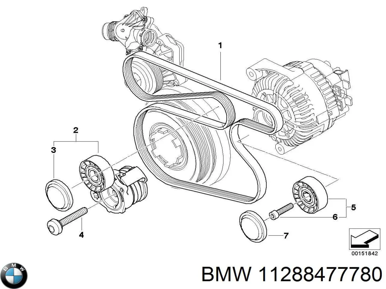 Ремень генератора 11288477780 BMW