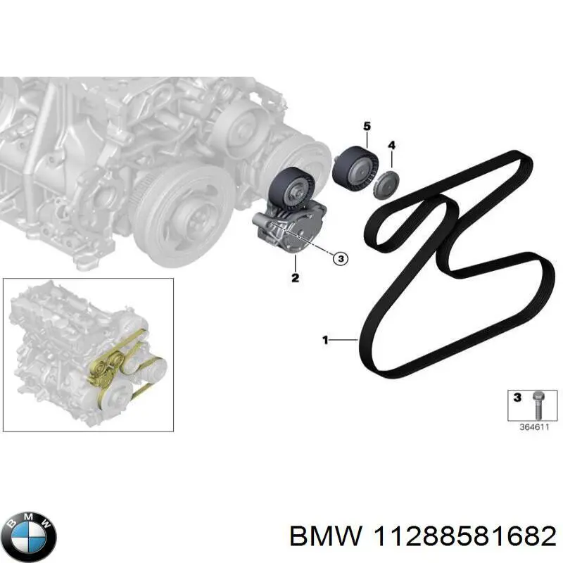 11288581682 BMW ремень генератора