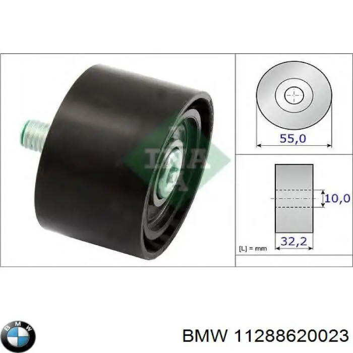 Паразитный ролик приводного ремня BMW 11288620023 цена, от 18.95 USD