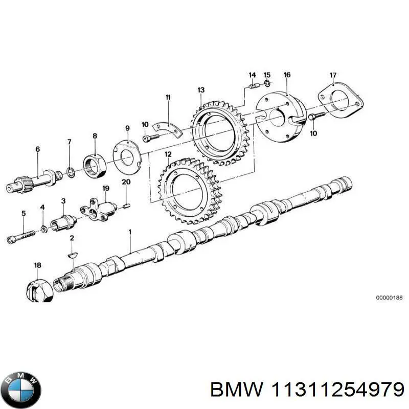 11311254979 BMW Распредвал двигателя