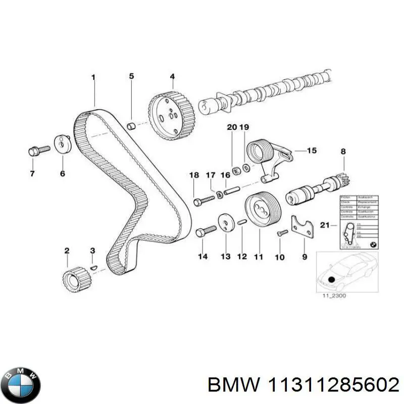 Шкив водяной помпы 11311285602 BMW