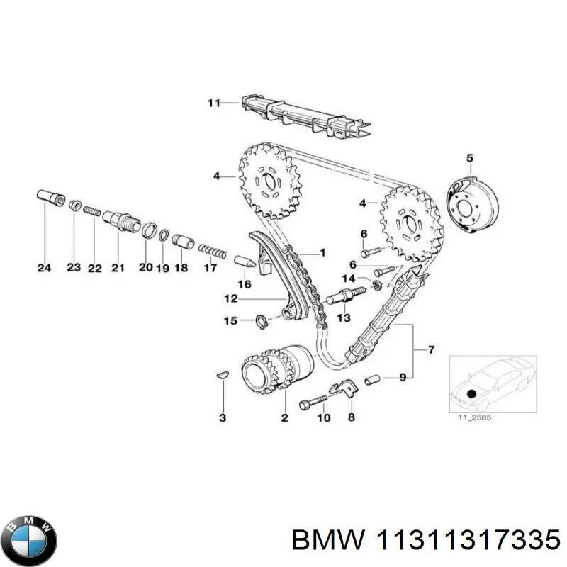 Успокоитель цепи ГРМ BMW 11311317335