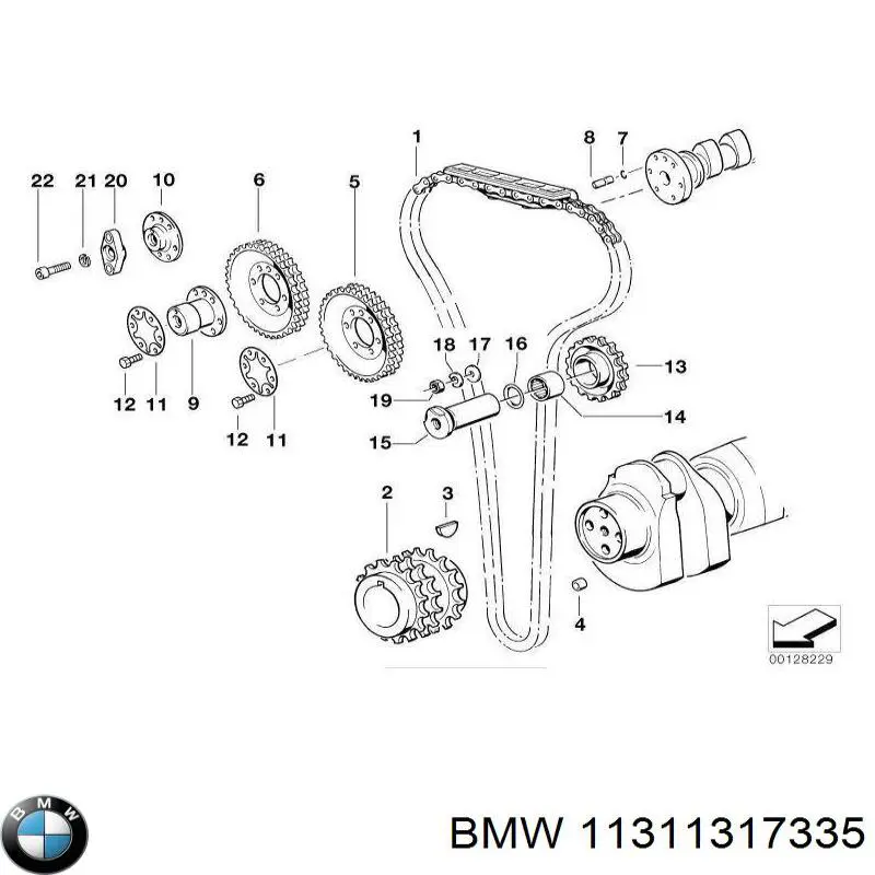 Купить 11311306956 BMW Успокоитель цепи ГРМ