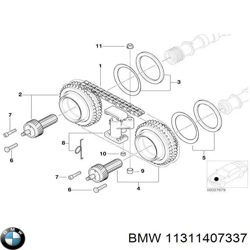 Успокоитель цепи ГРМ 11311407337 BMW