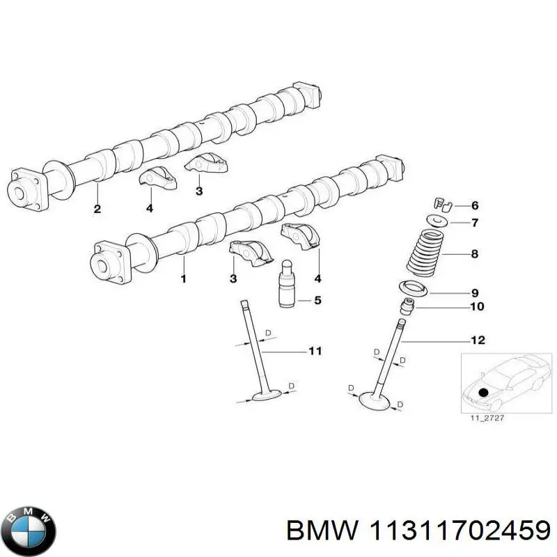 11311702459 BMW Распредвал двигателя