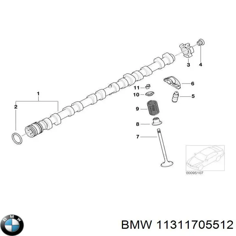 11311439534 BMW сальник распредвала двигателя