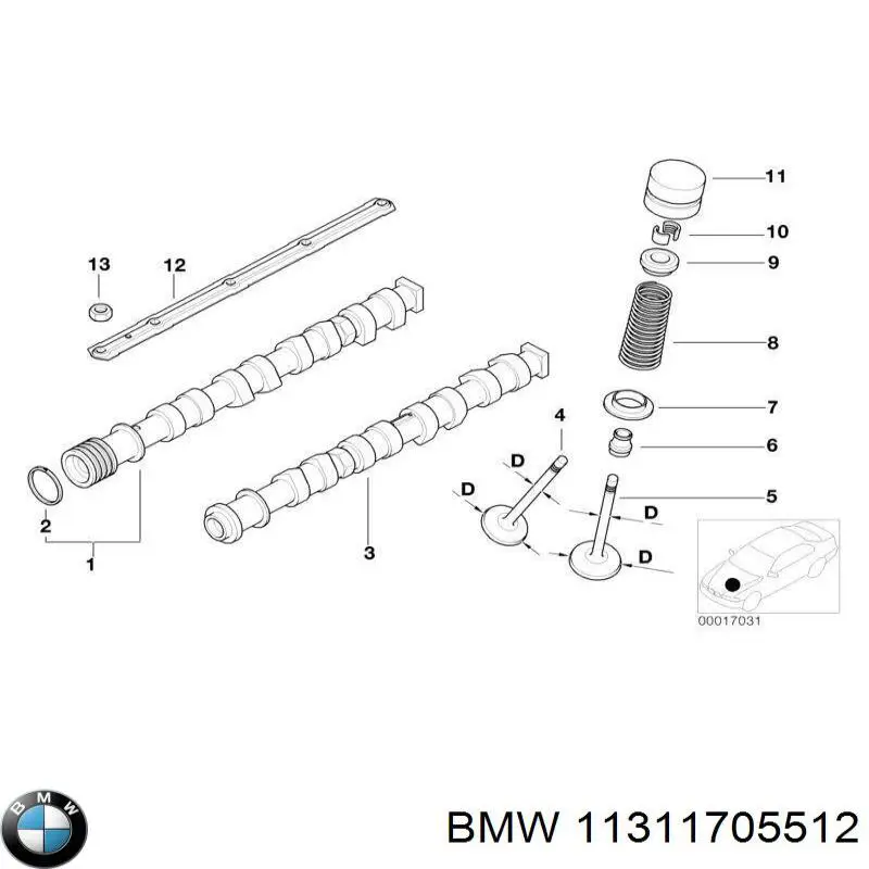 Сальник двигателя распредвала BMW 5 седан (E39) (1995 - 2003) цена, от 8.75 USD