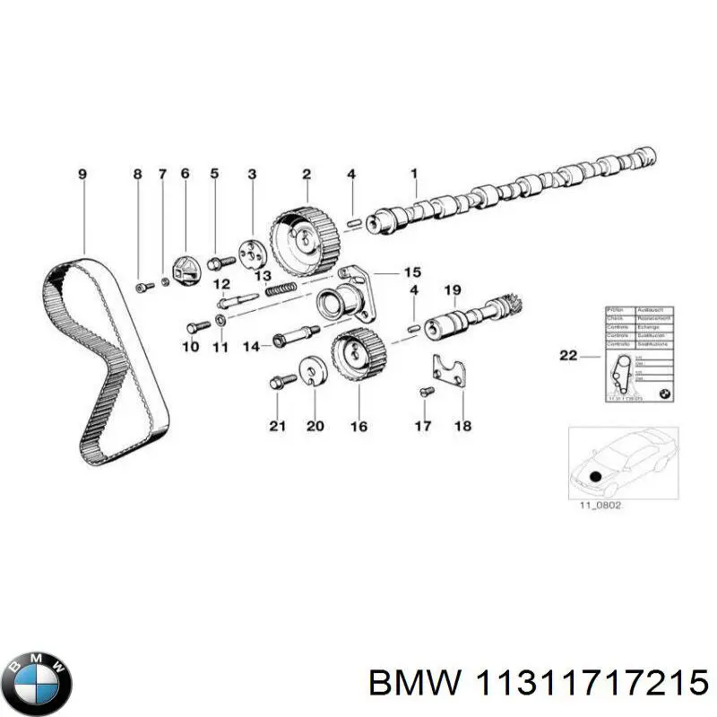 Ремень ГРМ BMW 11311717215