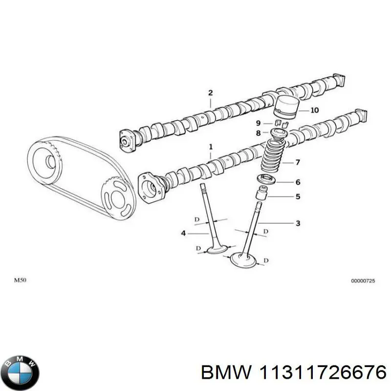 Распределительный вал двигателя BMW 11311726676 цена, от 900.41 USD