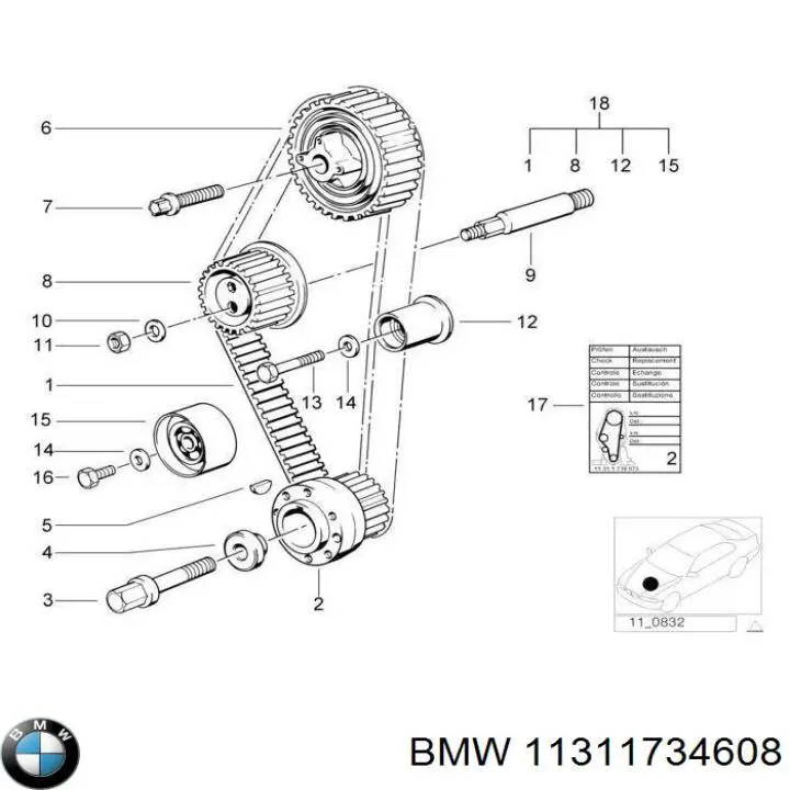 Ремень ГРМ BMW 11311734608
