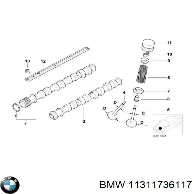  BMW 11311736117 цена, от 3928.75 UAH