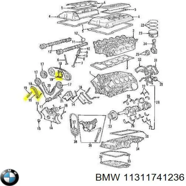 Башмак натяжителя цепи ГРМ BMW 11311741236