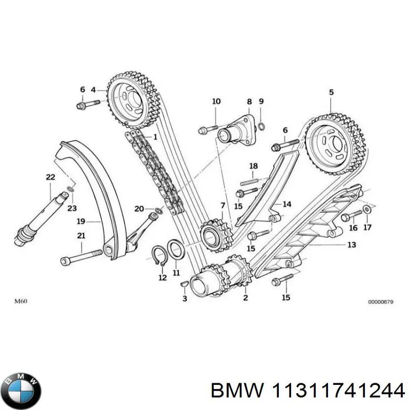 Успокоитель цепи ГРМ BMW 11311741244