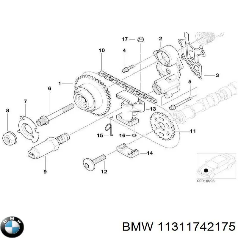 11311742175 BMW sapato de reguladora de tensão da cadeia do mecanismo de distribuição de gás