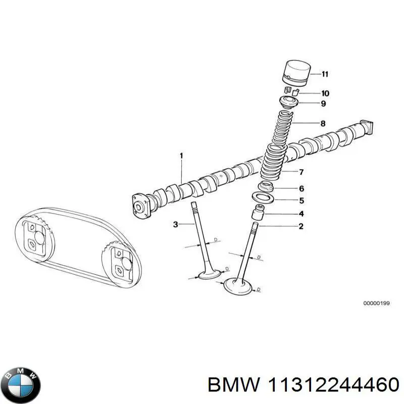 11312244460 BMW Árvore distribuidora de motor