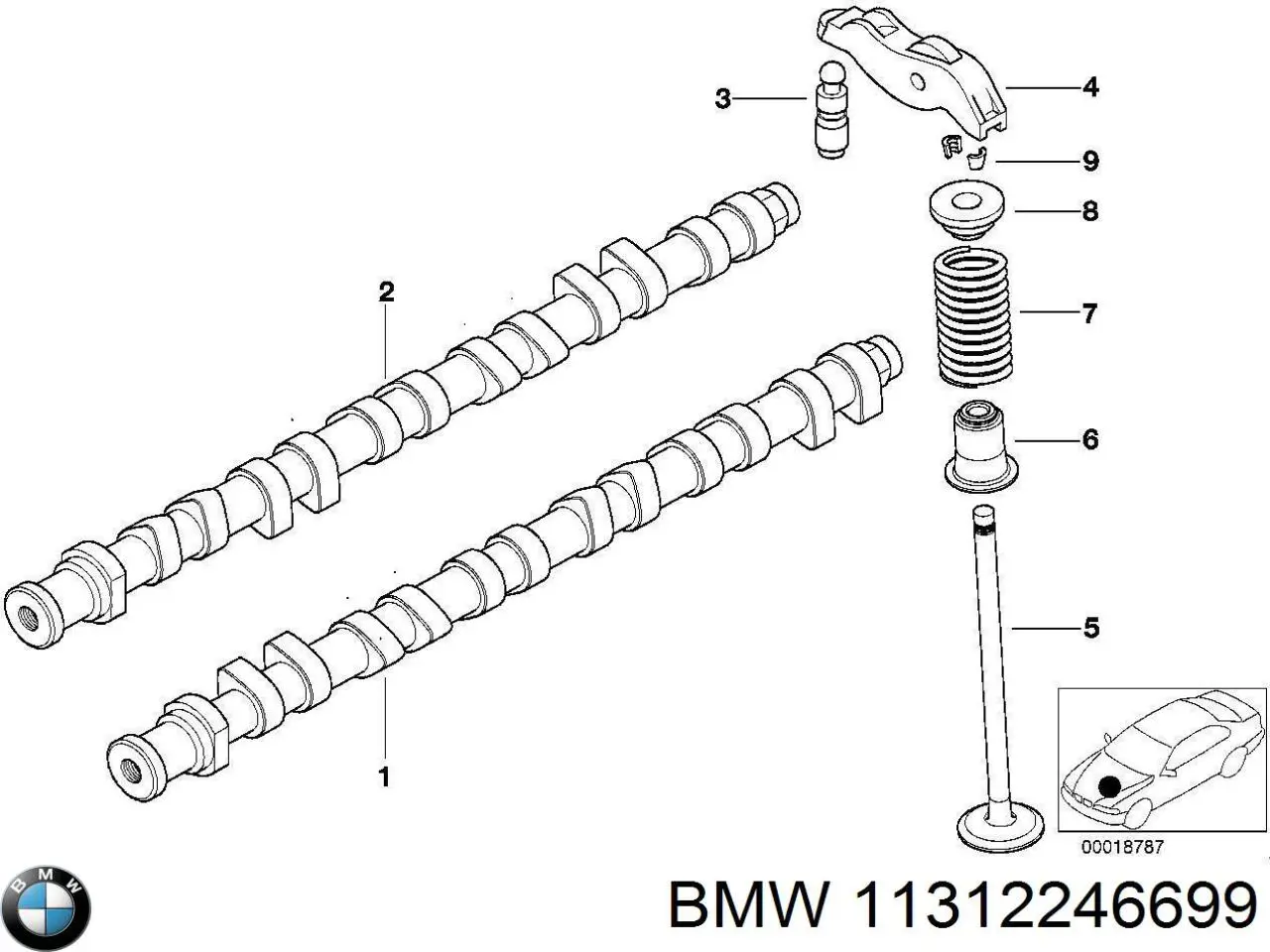 Купить 11312246699 BMW Распредвал