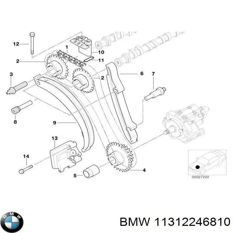 Успокоитель цепи ТНВД BMW 11312246810 цена, от 54.66 USD