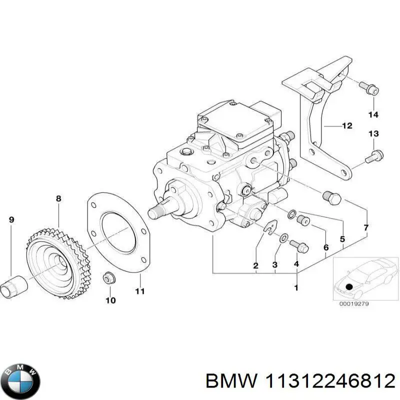 Engranaje árbol de levas 11312246812 BMW