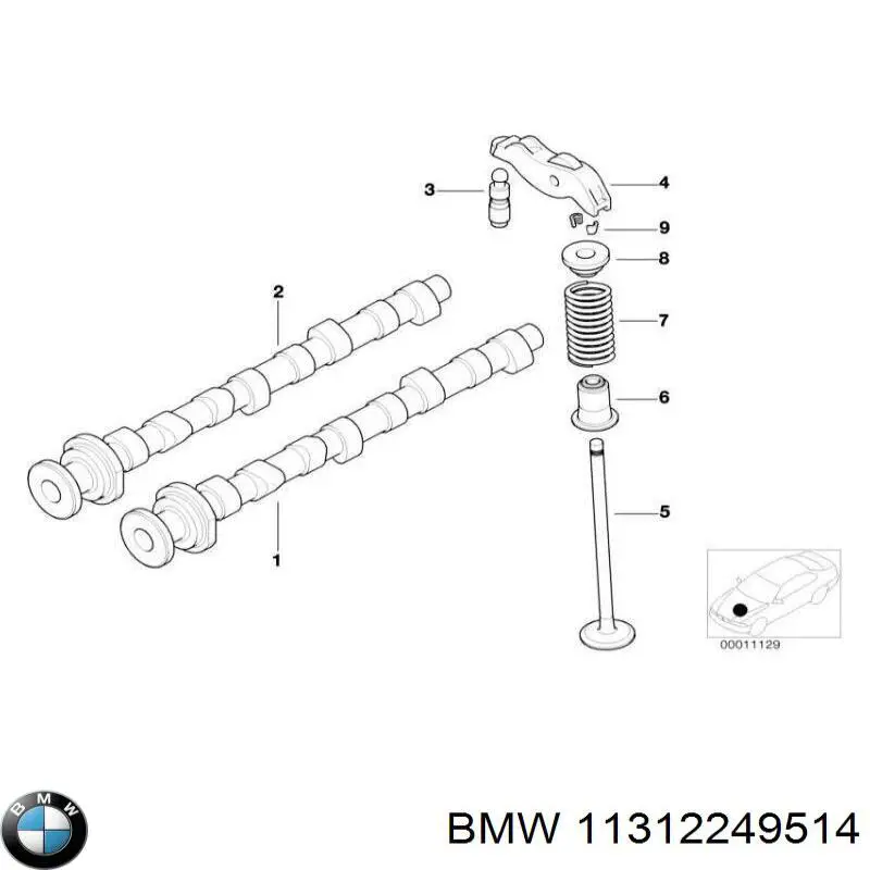 11312249514 BMW распредвал двигателя впускной