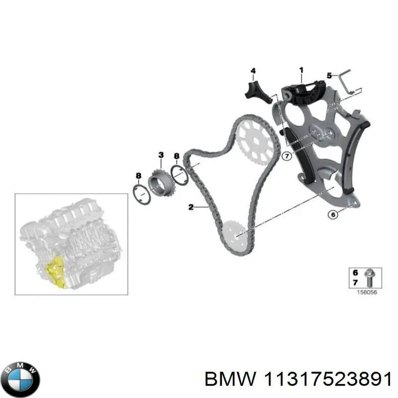 Engranaje Tensor De La Cadena De Distribuicion 11317523891 BMW