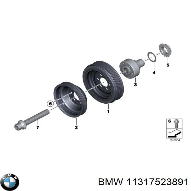Купить 11417523891 BMW Шестерня натяжителя цепи ГРМ