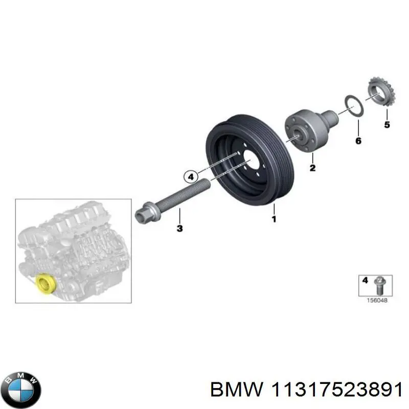 Шестерня натяжителя цепи ГРМ 11417523891 BMW