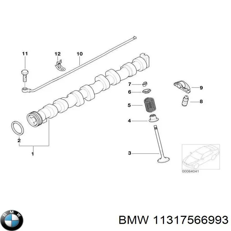 Выпускной распредвал двигателя 11317566993 BMW