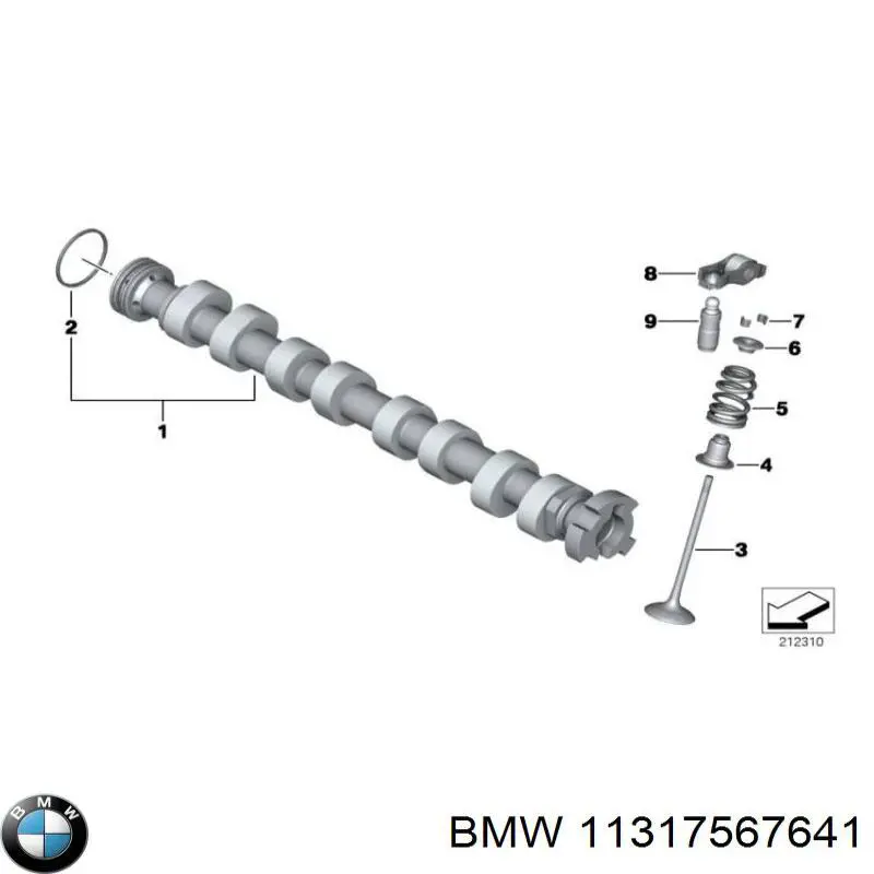 11317567641 BMW Распредвал двигателя, впускной