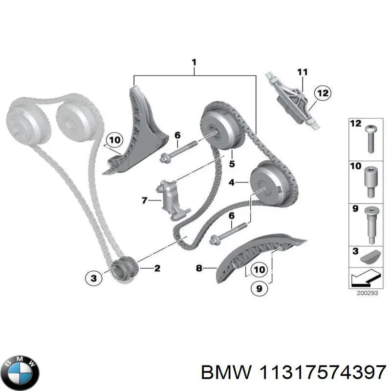 Успокоитель цепи ГРМ на BMW X6 (E72) купить.
