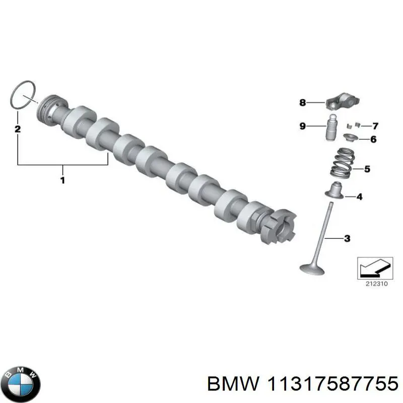 11317587755 BMW распредвал двигателя впускной