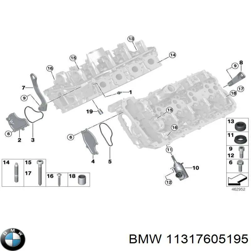 Ремкомплект ГРМ BMW 11317605195 цена, от 161.22 USD