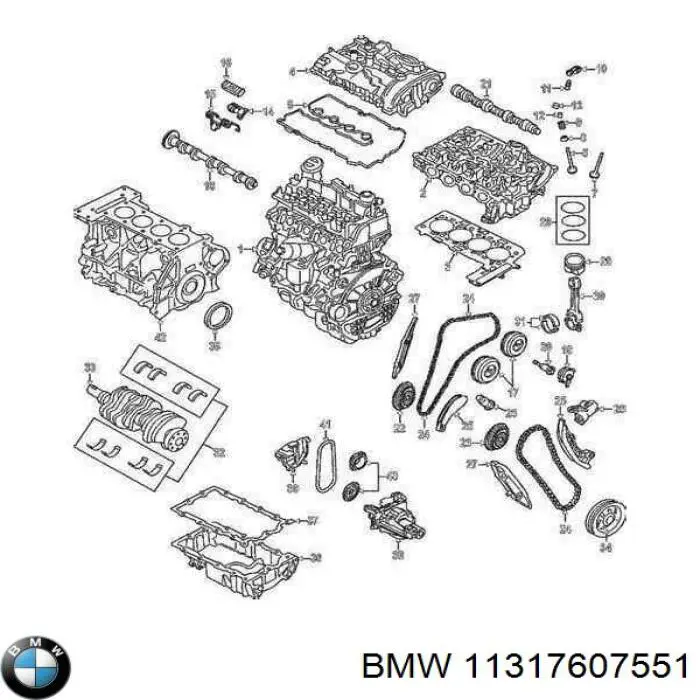 Tensor, cadena de distribución 11317607551 BMW