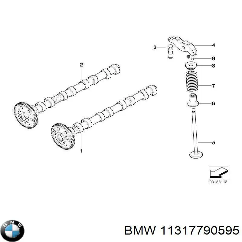 11317790595 BMW árvore distribuidora de motor de admissão