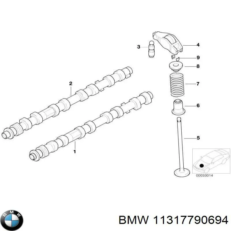 Распредвал двигателя впускной левый на BMW 7 (E65,66) купить.