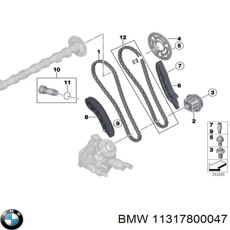 Звездочка-шестерня распредвала двигателя на BMW 7 (F01, F02, F03, F04) купить.